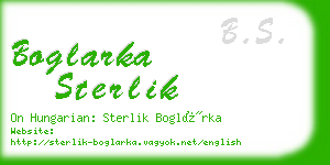 boglarka sterlik business card